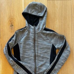 Athleta Full Zip Front Hoodie Gray Heather Size XS Front Zip Pockets